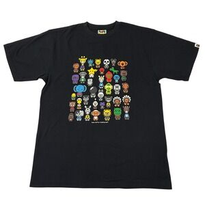 BAPE Baby Milo Safari Friends Graphic T-Shirt Black XL 002TEH801001M